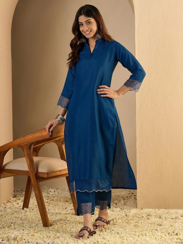 VP 9763 T Women Cotton Blend Kurta Pant Set